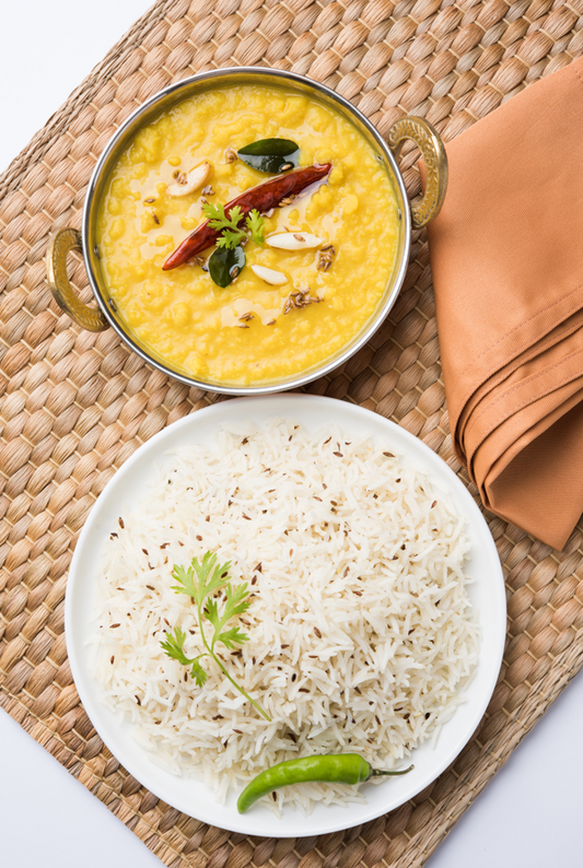 Tadka Dal with Basmati Rice